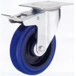 Ratukas HAUSHALT 11075BLB. 75 mm. su plokštele ir stabdžiu