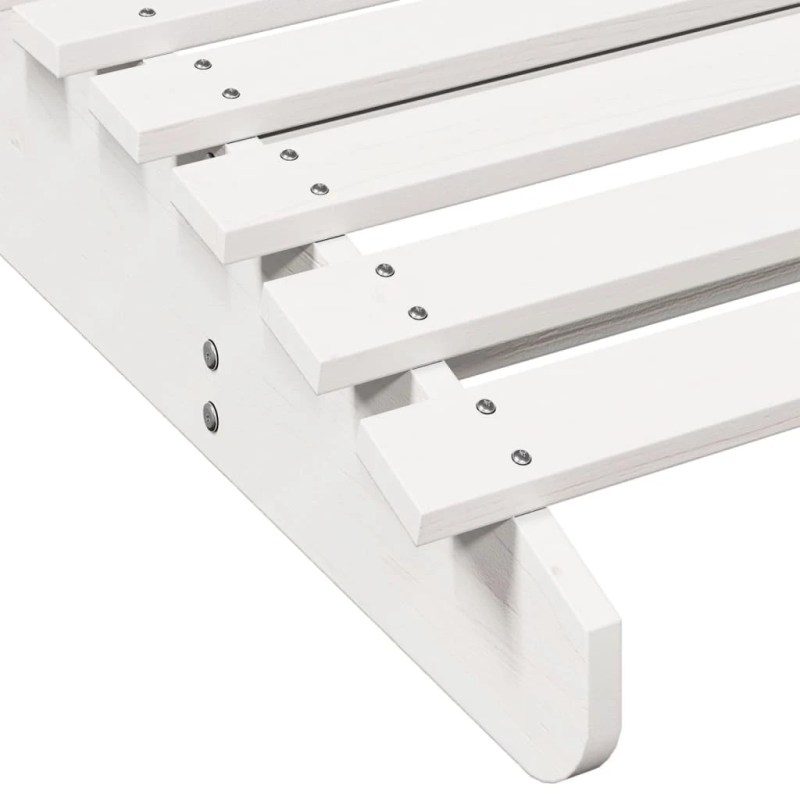 vidaXL sauļošanās zvilņi, 2 gab., balti, 205x60x31,5 cm, priedes koks