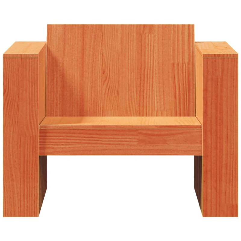 vidaXL dārza dīvāns, 79x60x62 cm, vaska brūns, priedes masīvkoks