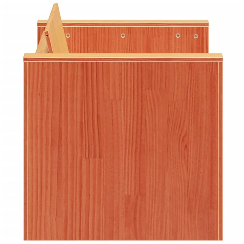 vidaXL divvietīgs dārza dīvāns, 134x60x62 cm, vaska brūns priedes koks