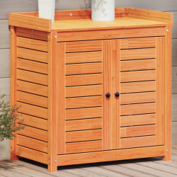 vidaXL stādīšanas galds ar plauktiem, brūns, 82,5x50x86,5 cm, priede