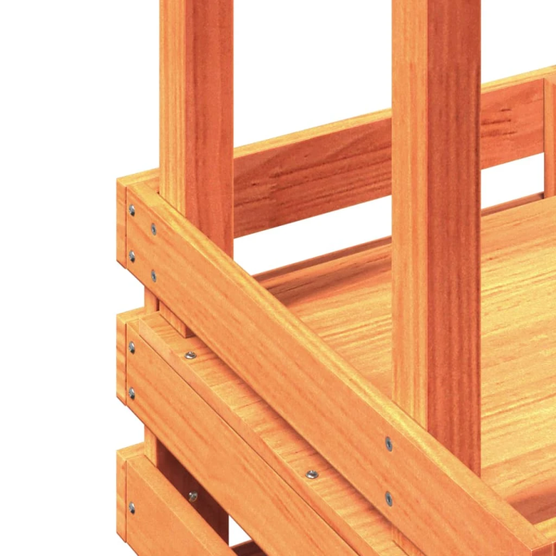 vidaXL āra bāra galds ar jumtu, vaska brūnas, 112,5x57x195,5 cm