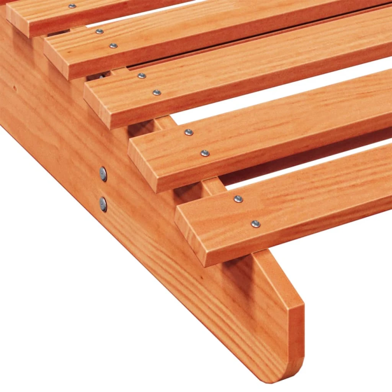 vidaXL sauļošanās zvilnis, vaska brūnas, 205x70x31,5 cm, priedes koks