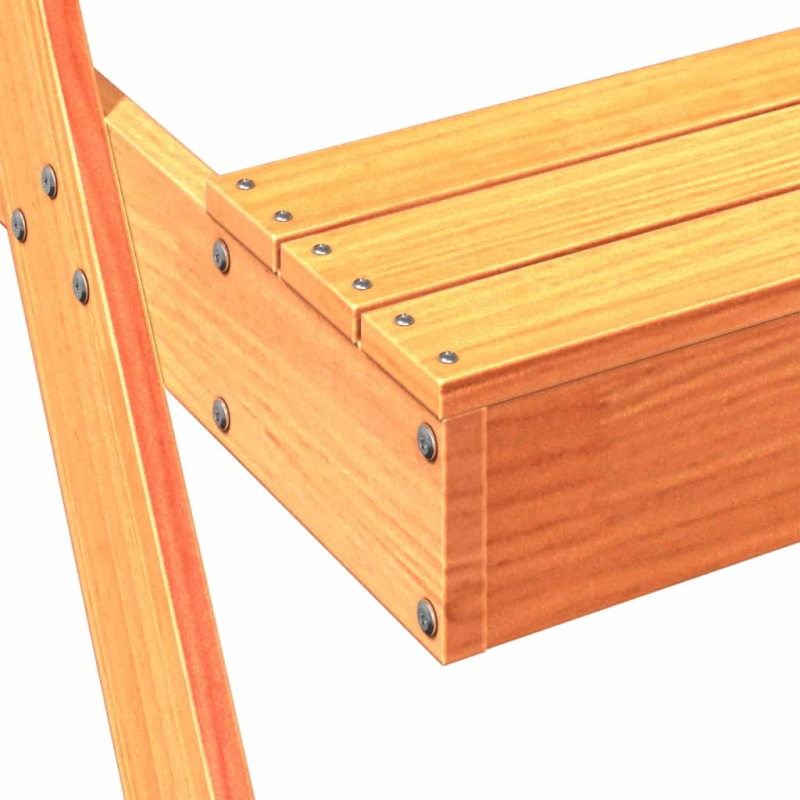 vidaXL piknika galds ar smilšu kasti bērniem, brūns, priedes masīvkoks