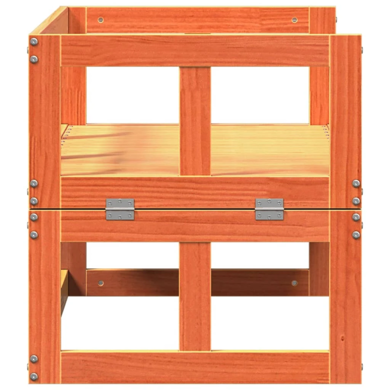 vidaXL dārza sols, pagarināms, vaska brūns, priedes masīvkoks