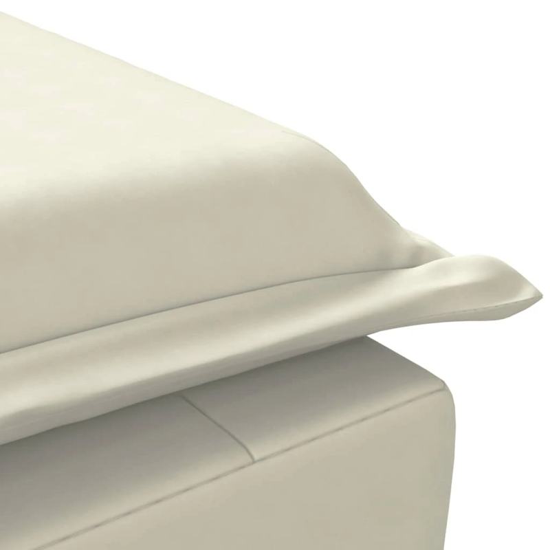 vidaXL zvilnis ar cilindra formas spilvenu, krēmkrāsas, samts