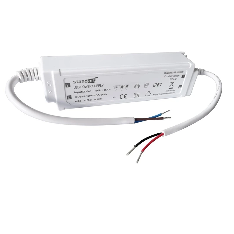 Led barošanas led 60w 5a 12v dc ip67