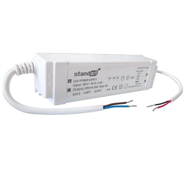 Led barošanas led 120w 5a 24v dc ip67