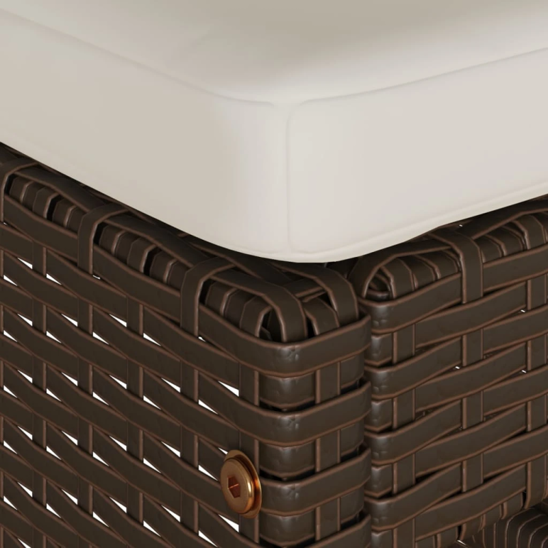 vidaXL dārza bāra krēsli ar matračiem, 6 gab., brūna PE rotangpalma