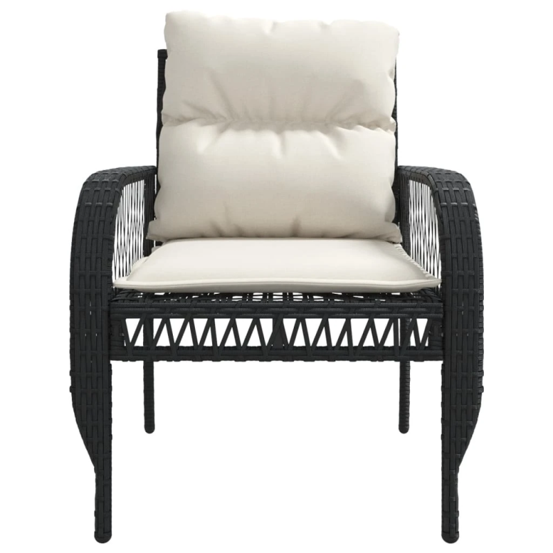 vidaXL 4-daļīgs dārza dīvāna komplekts ar matračiem, PE rotangpalma