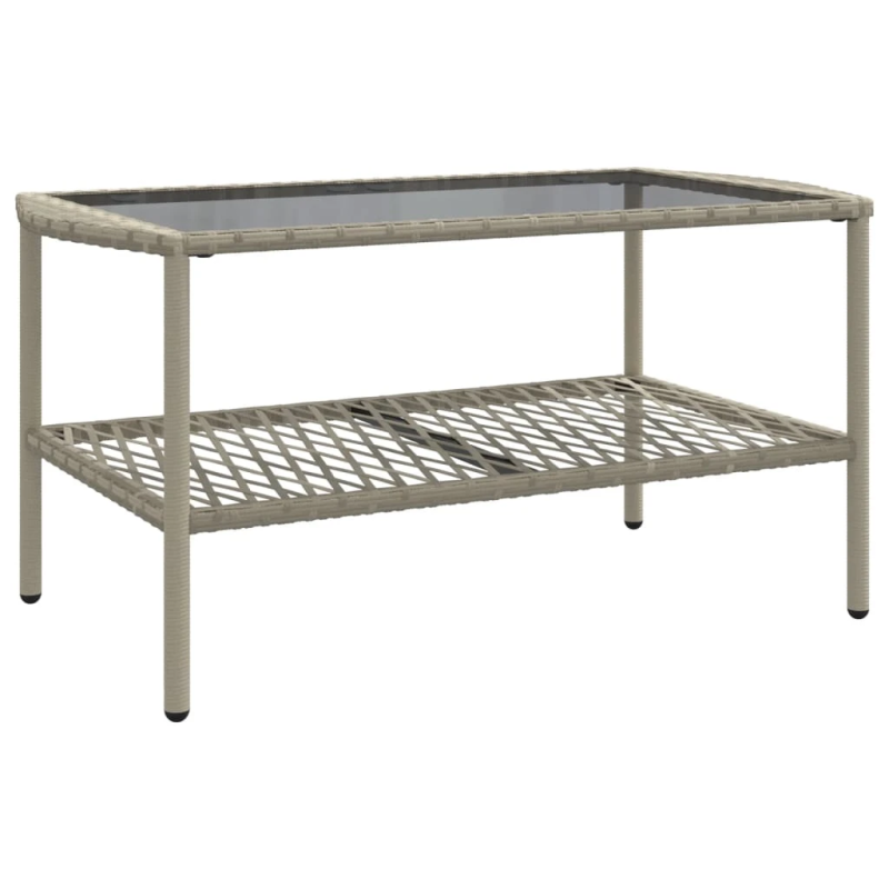 vidaXL 4-daļīgs dārza dīvānu komplekts,matrači, gaiši pelēka PE pinums