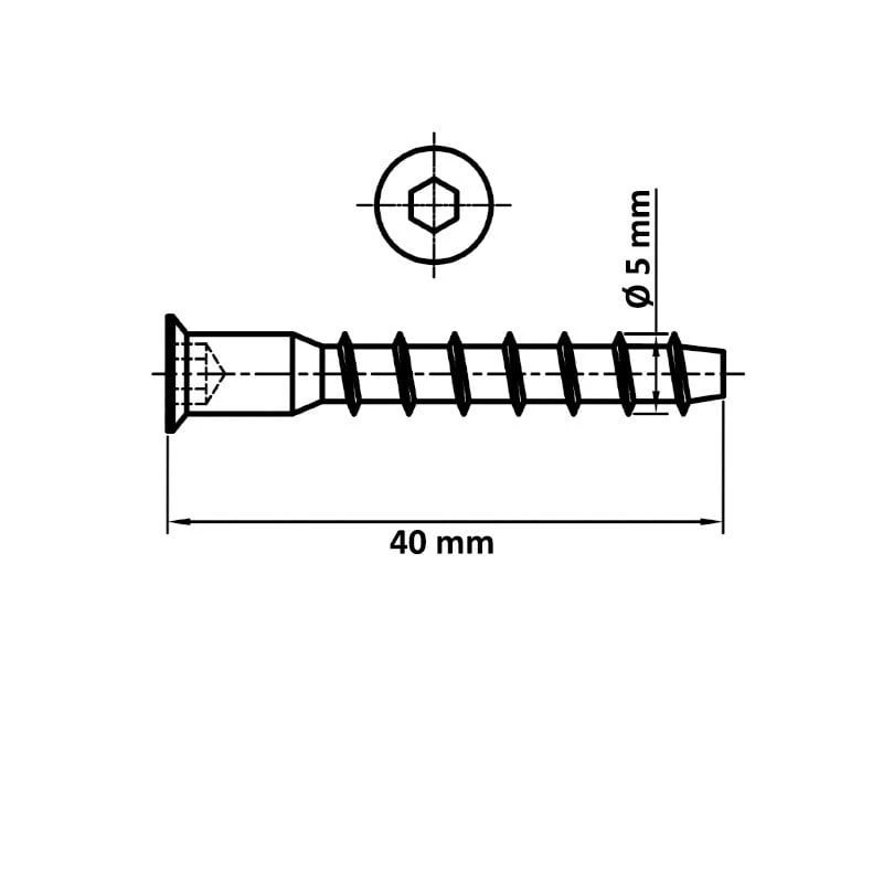 Konformāts d5x40mm zn 20 gab.