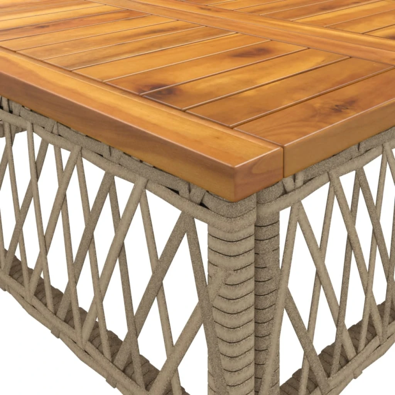 vidaXL 2-daļīgs dārza dīvānu komplekts, matrači, bēša PE rotangpalma