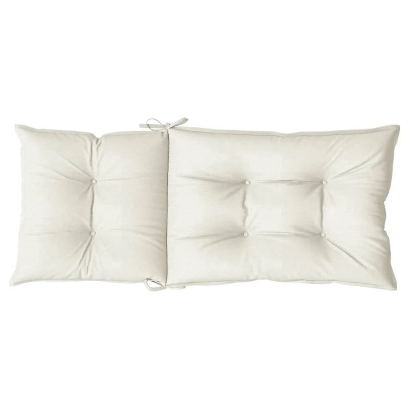 vidaXL dārza krēslu spilveni, 4 gab., krēmkrāsas, 120x50x7 cm, audums