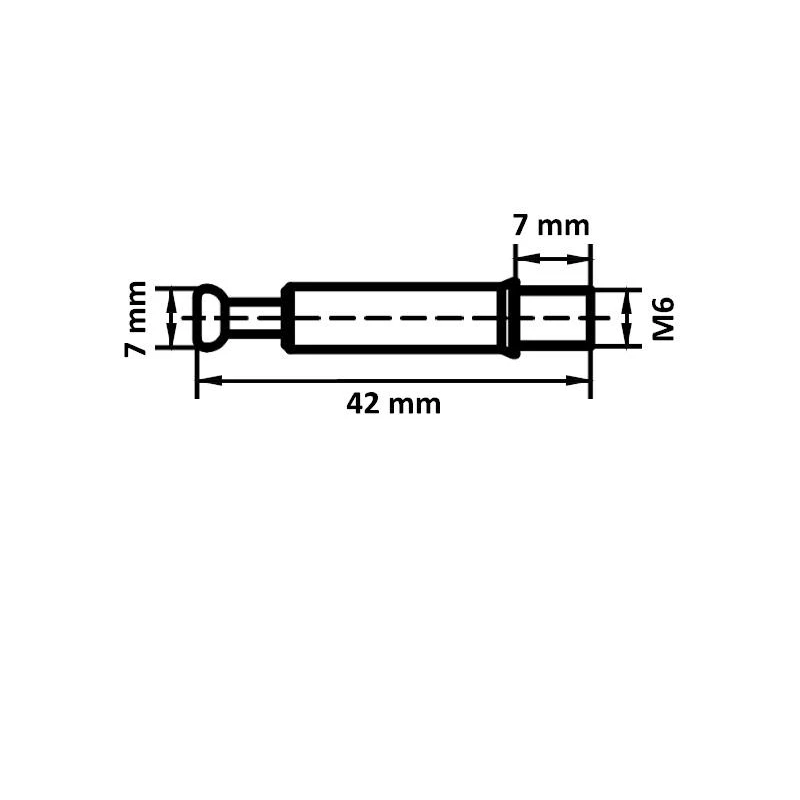 Ekscentriķa pirksts d7x34 m6 zn 20gab.