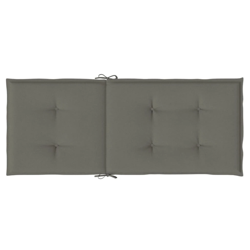 vidaXL dārza krēslu spilveni, 4 gab., tumši pelēki, 120x50x4cm, audums