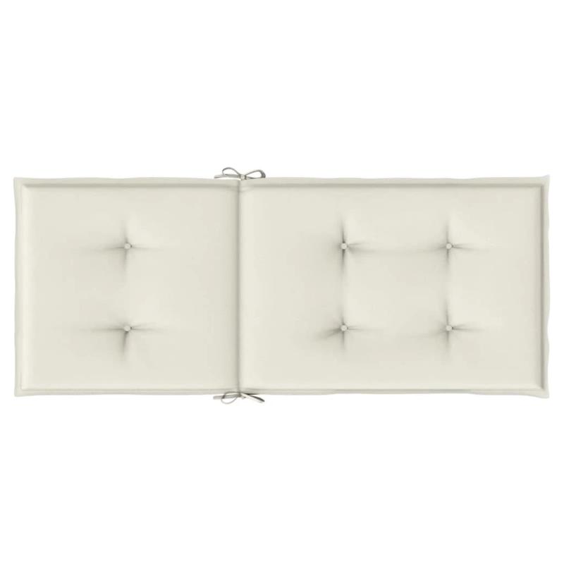 vidaXL dārza krēslu spilveni, 4 gab., krēmkrāsā, 120x50x4 cm, audums