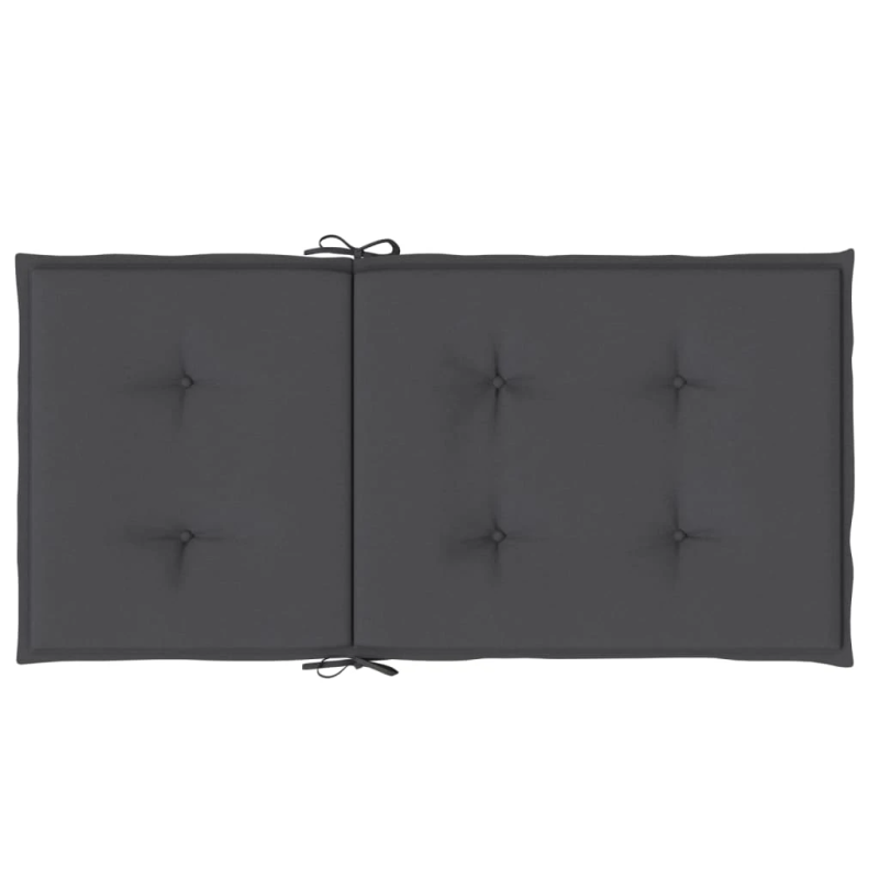 vidaXL krēslu spilveni, 2 gab., antracītpelēki, 100x50x4 cm, audums