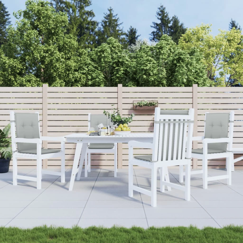 vidaXL dārza krēslu spilveni, 4 gab., gaiši pelēki, 100x50x4cm, audums