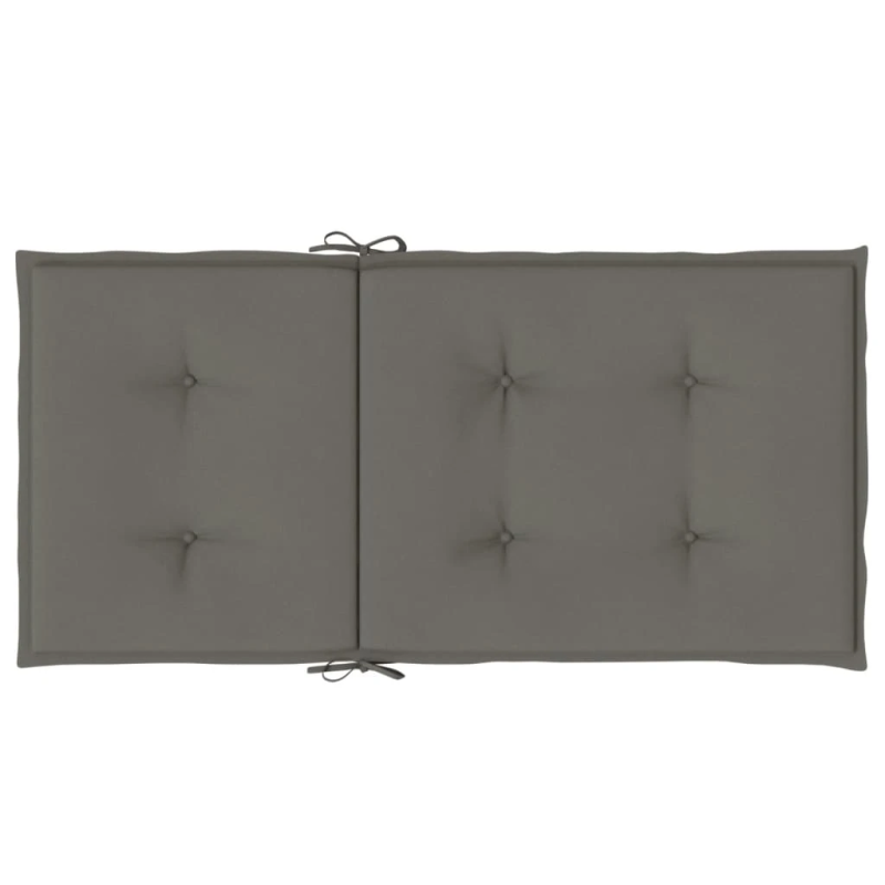 vidaXL dārza krēslu spilveni, 2 gab., tumši pelēki, 100x50x4cm, audums