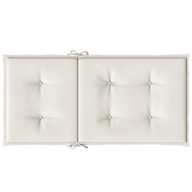 vidaXL dārza krēslu spilveni, 2 gab., krēmkrāsa, 100x50x4 cm, audums