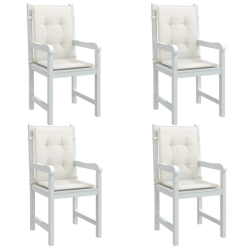 vidaXL dārza krēslu spilveni, 4 gab., krēmkrāsa, 100x50x4 cm, audums