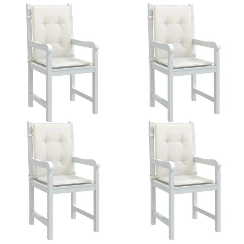 vidaXL dārza krēslu spilveni, 4 gab., krēmkrāsa, 100x50x4 cm, audums