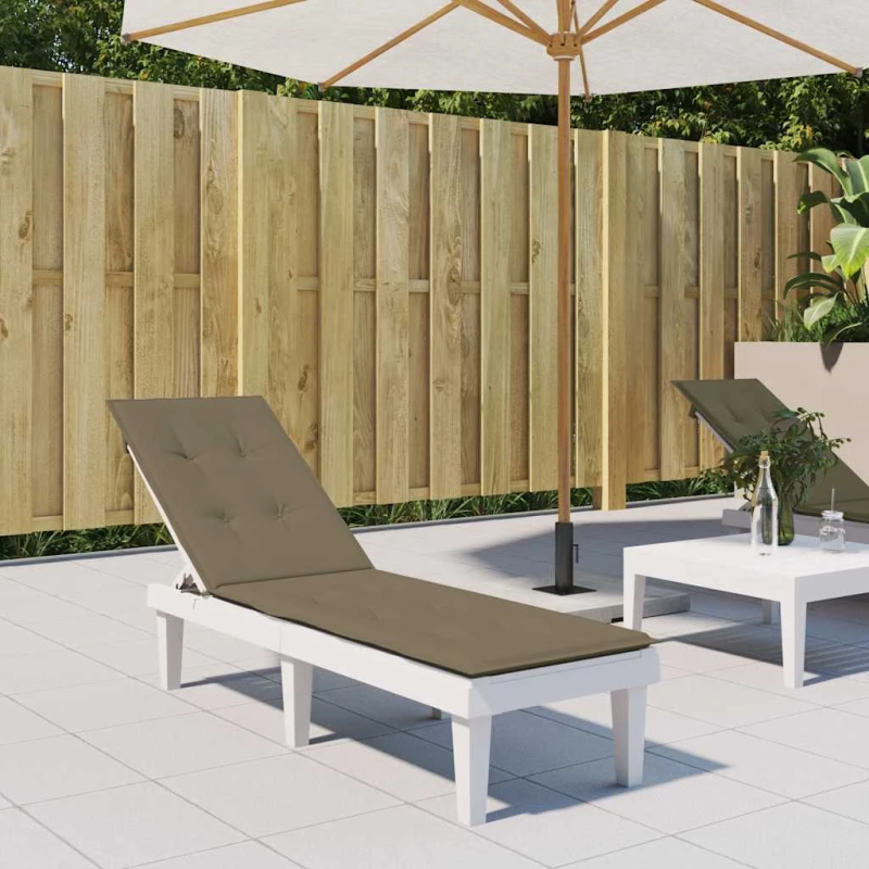 vidaXL atpūtas krēsla matracis, pelēkbrūns, ,75+105, x 50 x 4 cm, audums