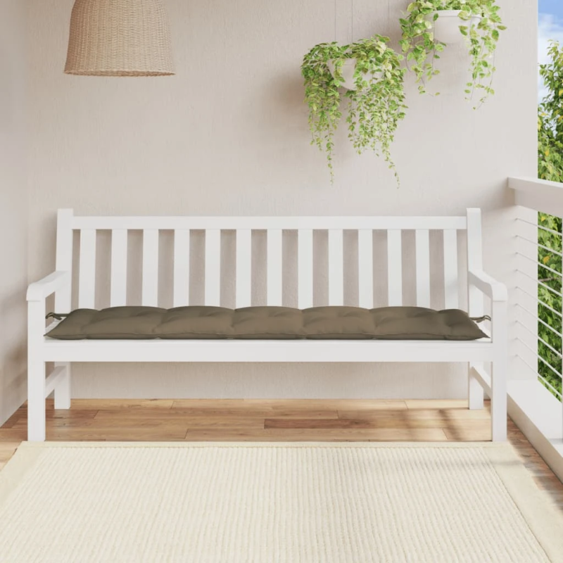 vidaXL dārza sola matracis, 180x50x7 cm, audums, pelēkbrūns