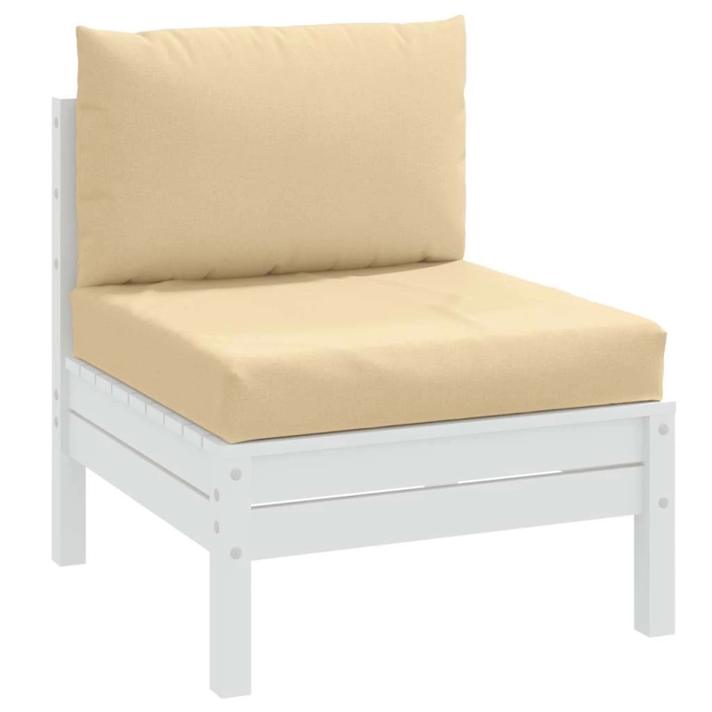 vidaXL palešu spilveni, 2 gab., audums, bēšs