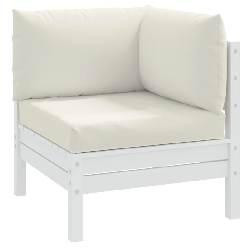 vidaXL palešu spilveni, 3 gab., audums, krēmkrāsas