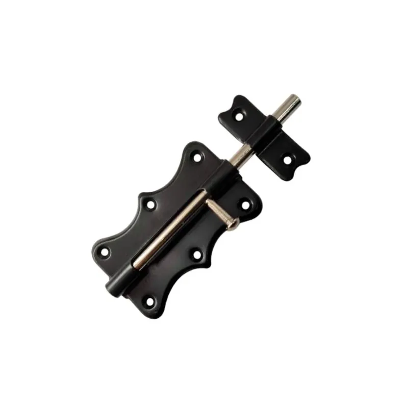 Дверная щеколда GB-1019, черный-никелевый, 10 см x 5.7 см