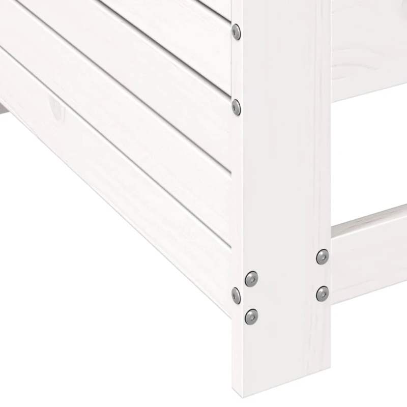 vidaXL dārza dīvāns, 69x62x70,5 cm, balts, priedes masīvkoks