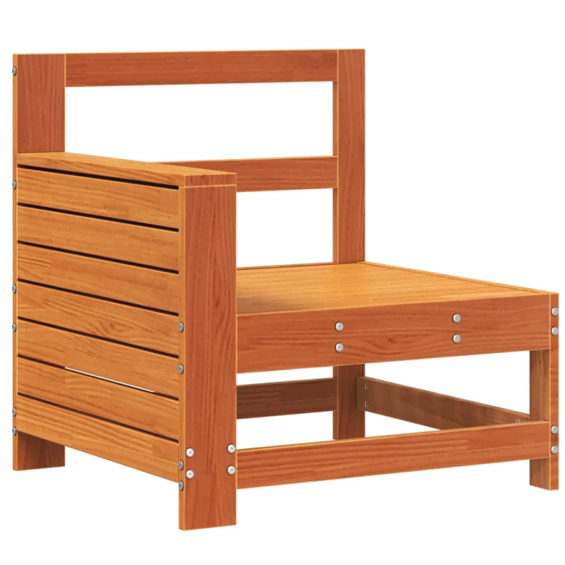 vidaXL dārza dīvāns, 69x62x70,5 cm, vaska brūns, priedes masīvkoks