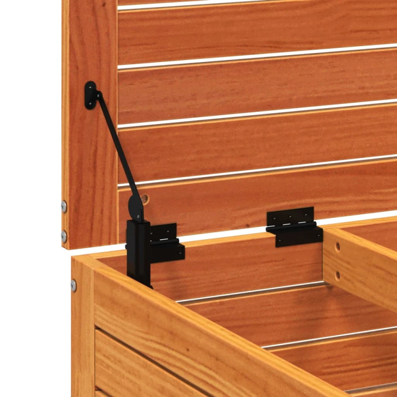 vidaXL dārza kājsoliņš, vaska brūnas, 62x63,5x32 cm, priedes koks