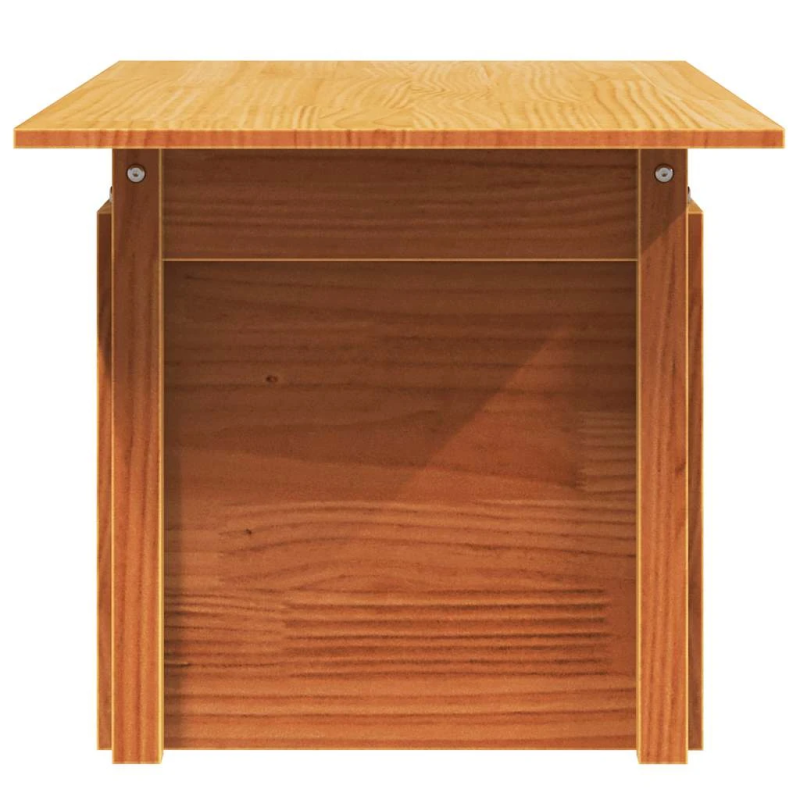 vidaXL dārza galds, vaska brūnas, 100x50x75 cm, priedes masīvkoks