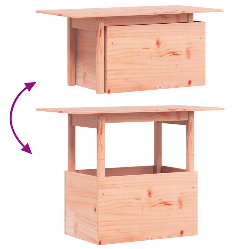 vidaXL dārza galds, 100x50x75 cm, Duglasa egles masīvkoks