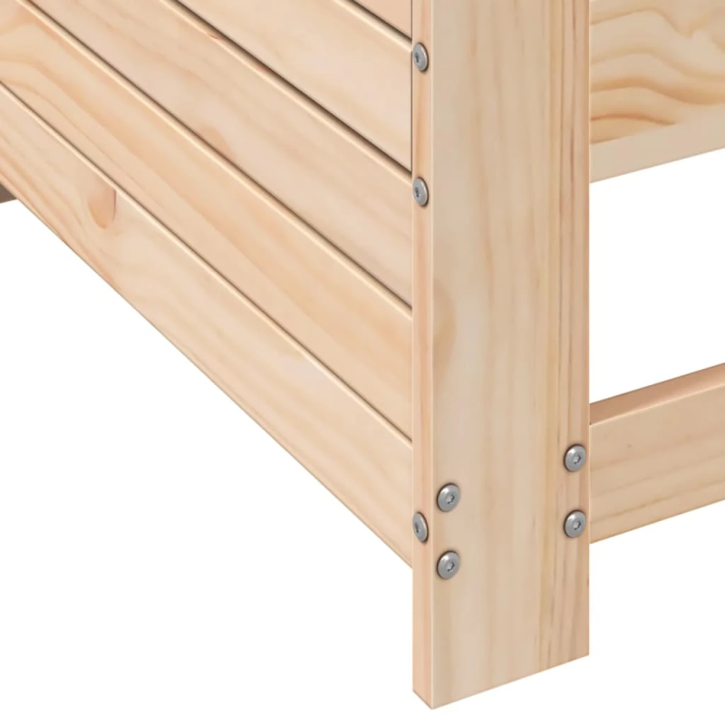 vidaXL dārza dīvāns ar matračiem, priedes masīvkoks