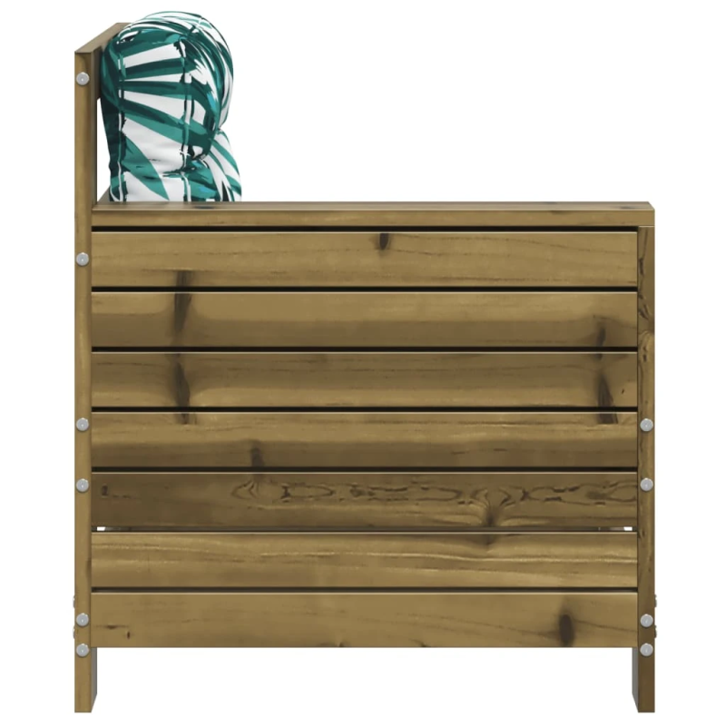 vidaXL dārza dīvāns ar matračiem, impregnēts priedes koks