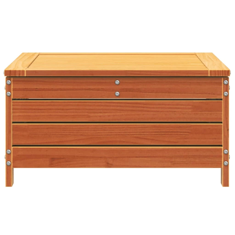 vidaXL dārza soliņš ar matraci, vaska brūnas priedes masīvkoks