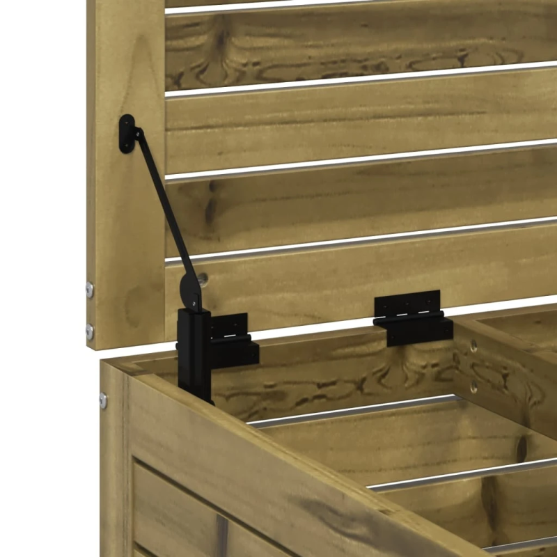 vidaXL dārza soliņš ar matraci, impregnēts priedes masīvkoks