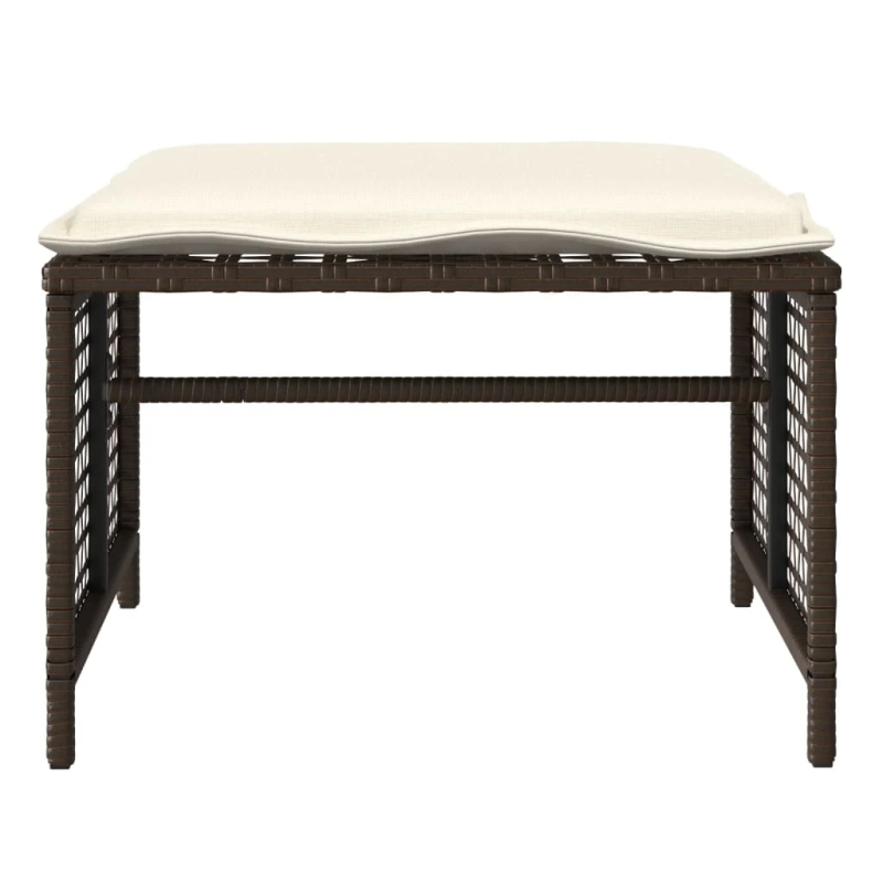 vidaXL 4-daļīgs dārza dīvānu komplekts, brūna PE rotangpalma, stikls