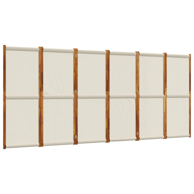 vidaXL 6-paneļu istabas aizslietnis, 420x180 cm, gaiši pelēks