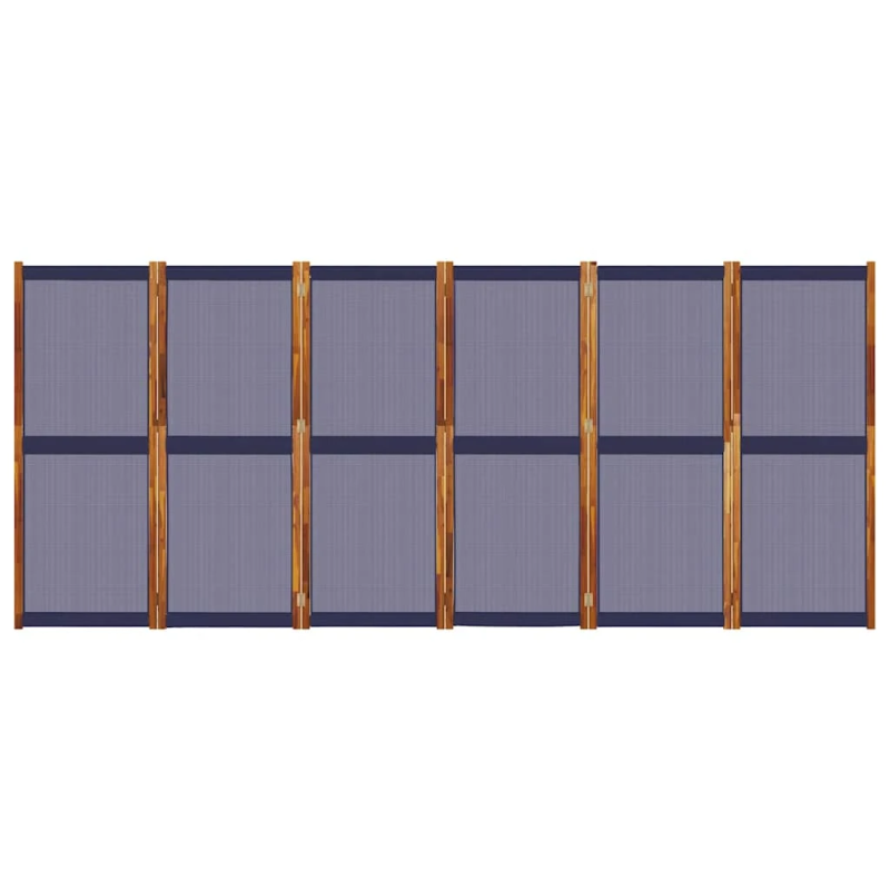 vidaXL 6-paneļu istabas aizslietnis, 420x180 cm, tumši zils
