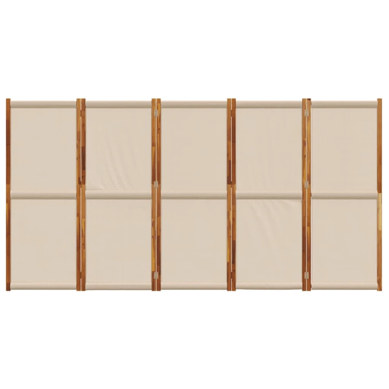 vidaXL 5-paneļu istabas aizslietnis, 350x180 cm, pelēkbrūns