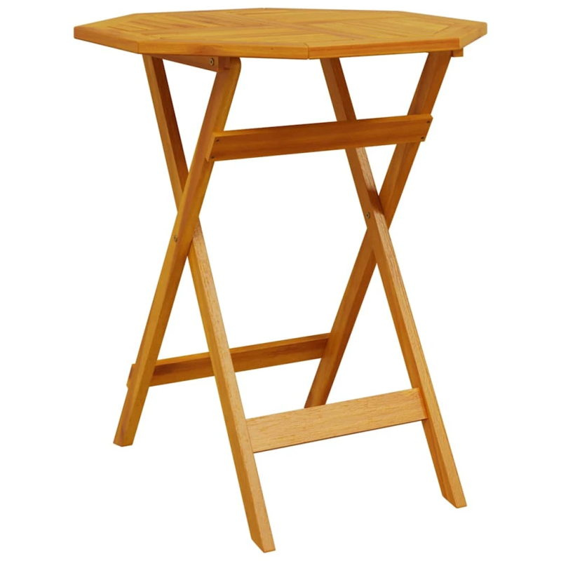 vidaXL saliekams dārza galds, DIA70x75 cm, akācijas masīvkoks