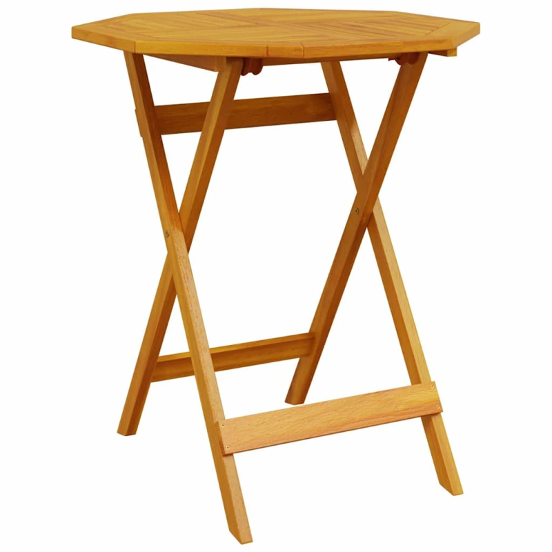 vidaXL saliekams dārza galds, DIA70x75 cm, akācijas masīvkoks