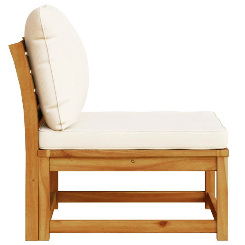 vidaXL dārza dīvāns ar matračiem, akācijas masīvkoks