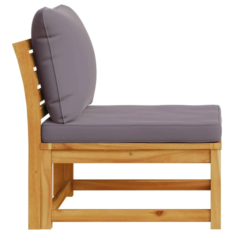 vidaXL dārza dīvāns ar matračiem, akācijas masīvkoks