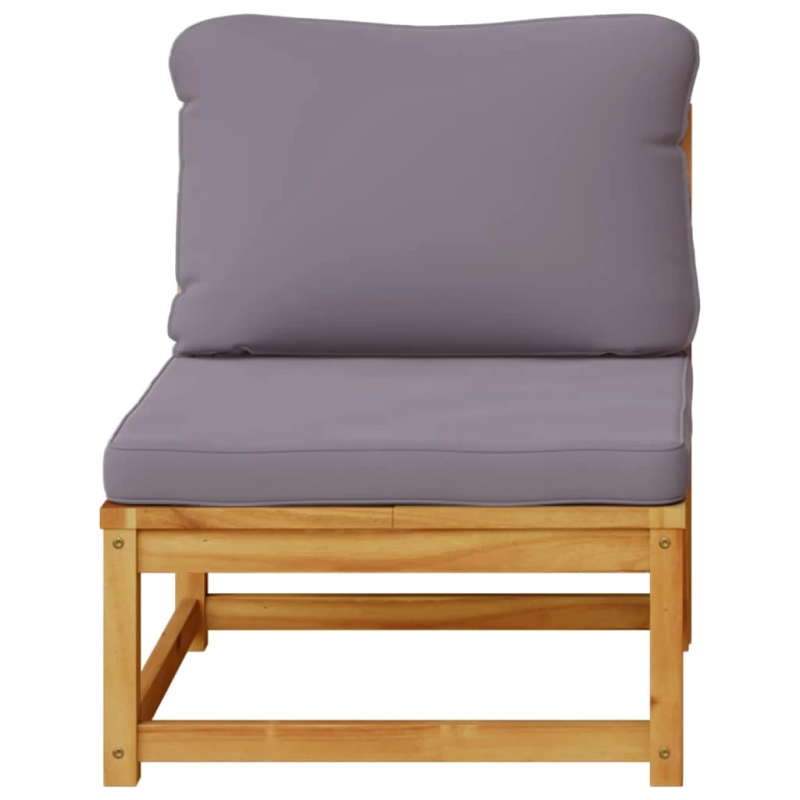 vidaXL dārza dīvāns ar matračiem, akācijas masīvkoks